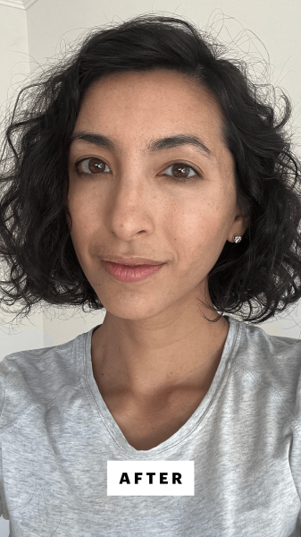 Pai after drying her hair with the Shark FlexStyle diffuser